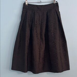 Elegant Black Midi Pleated A-Line Skirt